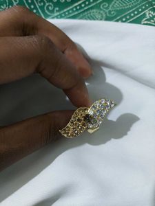Rhinestone Mustache Ring