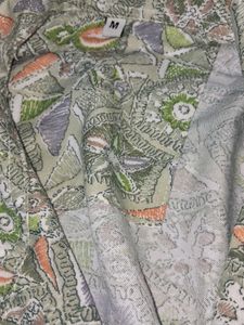 GREEN PATTERNED SHIRT HALF SLEEVE Size - M Bust 34