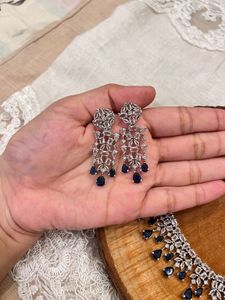 Elegant Blue Stone Jewelry Set