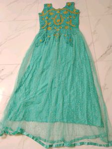 Aqua Embellished Gown