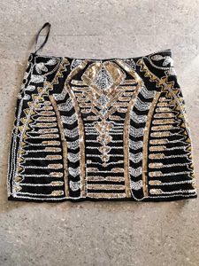 Sequin and beaded Ibiza pinteresty Mini Skirt
