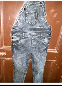 Denim Overalls T Shirt Set