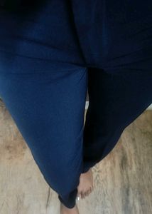 Navy Blue Straight Leg Pants/formal casual trouser