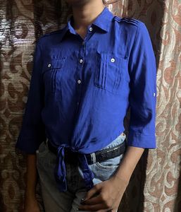 Blue Button-Down Shirt