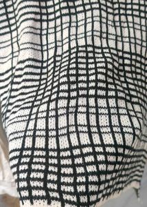 Checkered Knit Sweater