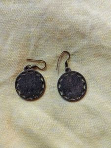 Silver oxidized Mandala Earrings