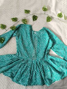 Striped Green Kurta