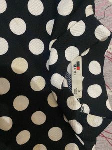 Polka Dot Black &amp; White Top