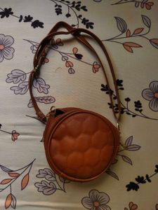 Brown Quilted Crossbody Bag