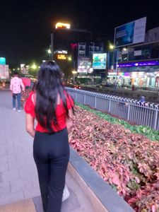 Red  Net Transparent Crop Top Of Girls!