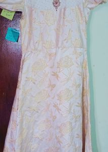 Elegant Cream and Gold Dress