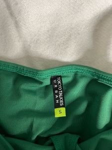 Green Ruched Mini Dress