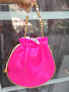 Cloth Potli Bag With Work