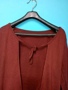 BROWN SHRUG TOP 🤎