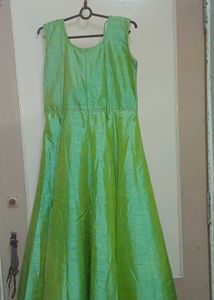 Green Embroidered Anarkali Dress