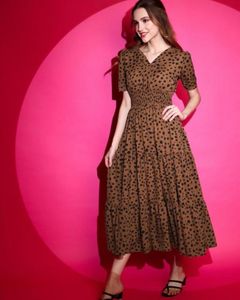 Brown Beach Wear Maxi Dress