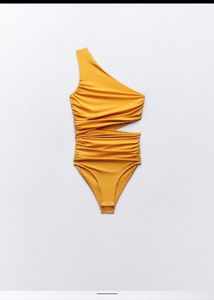 ZARA Assymetric Cut Out Bodysuit / Swimsuit