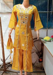 Yellow Embroidered Kurta Set