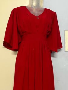 Red Designer Pinterest Long Gown