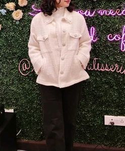 Sisley Cream Tweed Jacket