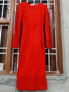 Red Woolen One Piece