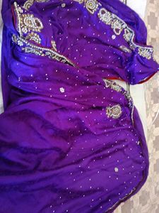ready to wear Purple Saree