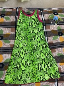 Green Animal Print Dress