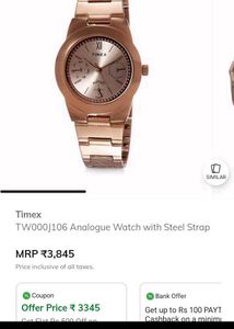 Timex USA Orignal Rose Gold Women&#39;s Quartz Watch