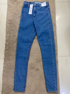 Topshop high waist stretch Light Wash jean