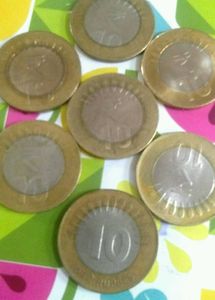 Indian 10 Rupee Coins - Set of 7