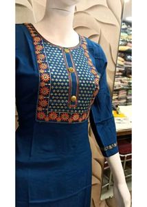 Elegant Blue Embroidered Kurta