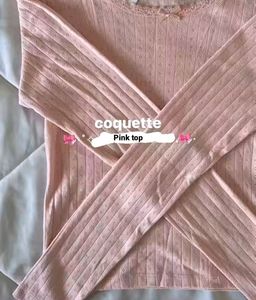 HnM Coquette Imported Pink Top