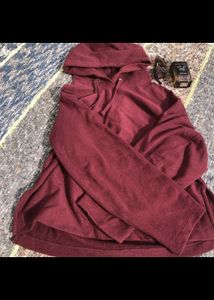 Oversized Burgundy Uniqlo Hoodie