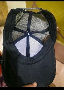 Rhinestone Embellished Black Baseball Cap