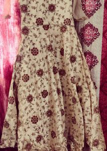 Elegant Floral Embroidered Anarkali Suit