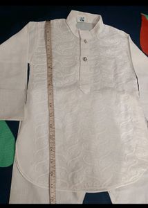 White Kurta Set for Kids