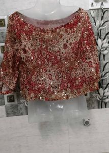 Floral Sequin Blouse