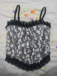 Lace Pearl Corset Top