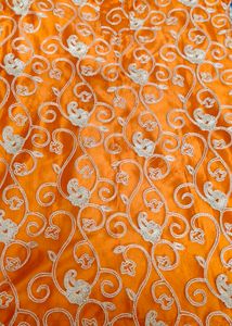 Orange Colour Mom And Baby Dress Combo