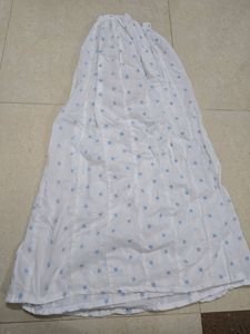 White Palazzo With Blue Star Prints