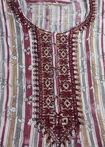 Striped Nighty with Matching Fabric