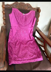 Sexy Padded Satin Lace Dress