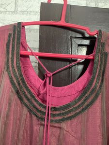 Designer Anarkali With Net And Patch Work Duppata