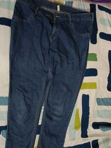 Blue Denim Jeans With Top