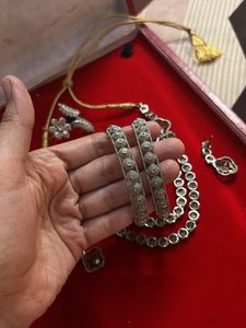 A D Jewellery Set With Bangles Free