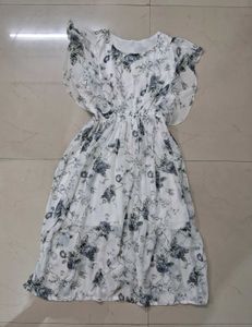 Floral White Dress