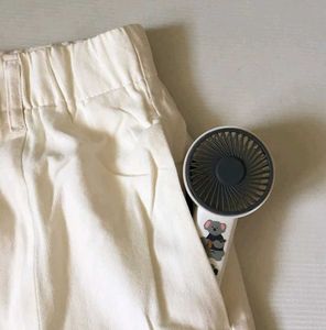 White Cotton Ballon Pants