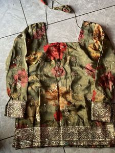 Floral Print Ethnic Top with Headband