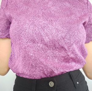 Glam Purple Glitter Top...New.. Unused..
