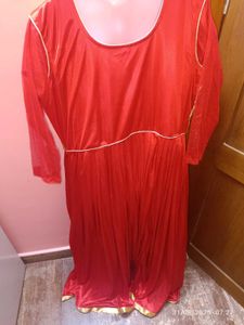 Xxl Red Ethnic Gown